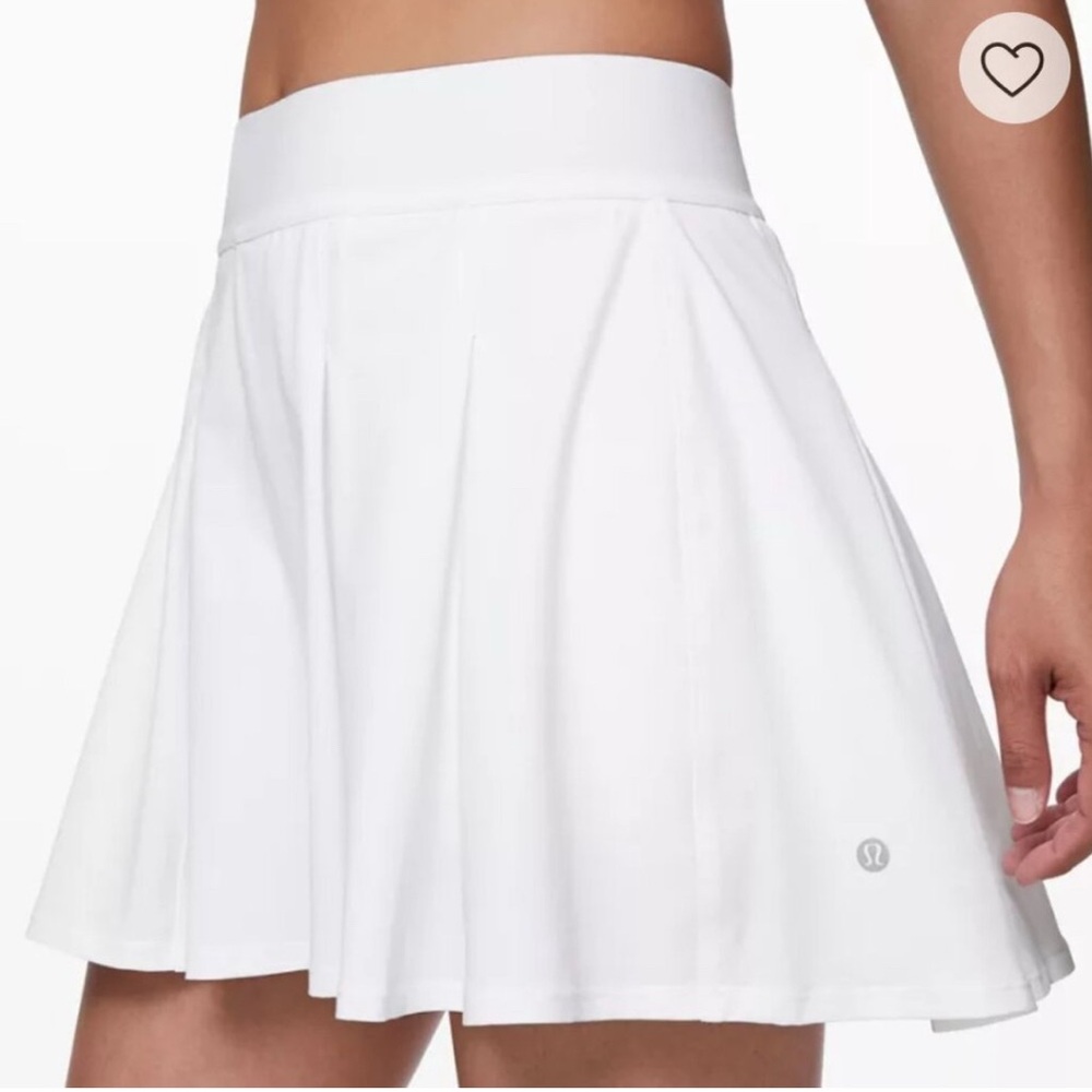 Lululemon Tennis Time White High Rise Pleated Skirt sz 4